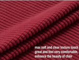 Stretch Full Cover Chair Cover 6-Pack - Waterproof Anti-Slip Elastic Seat Protector for Dining Room Hotel - Thick Warm Waffle Texture - Burgundy (6-Pack) In Australia - Darrahopens