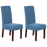 Stretch Full Cover Chair Cover 6-Pack - Waterproof Anti-Slip Elastic Seat Protector for Dining Room Hotel - Thick Warm Waffle Texture - Dusty Blue (6-Pack) In Australia - Darrahopens