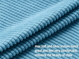Stretch Full Cover Chair Cover 6-Pack - Waterproof Anti-Slip Elastic Seat Protector for Dining Room Hotel - Thick Warm Waffle Texture - Dusty Blue (6-Pack) In Australia - Darrahopens