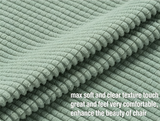 Stretch Full Cover Chair Cover 6-Pack - Waterproof Anti-Slip Elastic Seat Protector for Dining Room Hotel - Thick Warm Waffle Texture - Gray Green (6-Pack) In Australia - Darrahopens