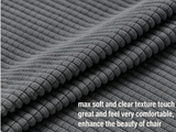 Stretch Full Cover Chair Cover 6-Pack - Waterproof Anti-Slip Elastic Seat Protector for Dining Room Hotel - Thick Warm Waffle Texture - Gray (6-Pack) In Australia - Darrahopens