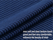 Stretch Full Cover Chair Cover 6-Pack - Waterproof Anti-Slip Elastic Seat Protector for Dining Room Hotel - Thick Warm Waffle Texture - Navy (6-Pack) In Australia - Darrahopens