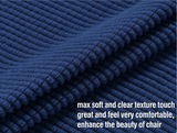 Stretch Full Cover Chair Cover 6-Pack - Waterproof Anti-Slip Elastic Seat Protector for Dining Room Hotel - Thick Warm Waffle Texture - Navy (6-Pack) In Australia - Darrahopens
