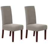 Stretch Full Cover Chair Cover 6-Pack - Waterproof Anti-Slip Elastic Seat Protector for Dining Room Hotel - Thick Warm Waffle Texture - Taupe (6-Pack) In Australia - Darrahopens