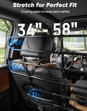 Dog Car Barrier, Pet Barrier Follow the Seat Movement 34"- 58" Width Adjustable SUV Dog Barrier for Back Seat, Vehicle Gate Heavy Duty, Ideal for Sedans SUVs Trucks MPVs