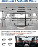 Dog Car Barrier, Pet Barrier Follow the Seat Movement 34"- 58" Width Adjustable SUV Dog Barrier for Back Seat, Vehicle Gate Heavy Duty, Ideal for Sedans SUVs Trucks MPVs