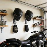 4 Pack Motorcycle Helmet Wall Mount, Helmets Holder with Double Key Hook, Hanger Gear Rack for Bike Baseball Tactical Football Skiing Accessories