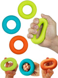 Grip Strength Trainer,Hand Strengthener,Forearm Workout - Trainer Silicone Rings for Rock Climbing, Athletes & Stress Relief Rehabilitation, 3 Resistance Levels(3 PCS)