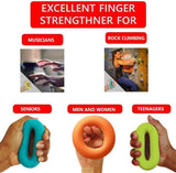 Grip Strength Trainer,Hand Strengthener,Forearm Workout - Trainer Silicone Rings for Rock Climbing, Athletes & Stress Relief Rehabilitation, 3 Resistance Levels(3 PCS)
