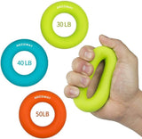Grip Strength Trainer,Hand Strengthener,Forearm Workout - Trainer Silicone Rings for Rock Climbing, Athletes & Stress Relief Rehabilitation, 3 Resistance Levels(3 PCS)