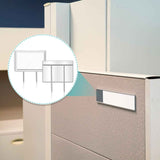 10 Pcs Silver Cubicle Pins Partition Long Push Fabric Clips Name Plate Holders for Office Furniture Corkboard Mounting
