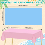 12 Pcs Hawaiian Plastic Tablecloths 54 x 108 Inch Disposable Rectangle Waterproof Table Cover for Birthday Wedding Anniversary Fine Dining Luau Summer Party Decoration Supplies Hawaii