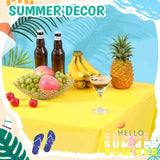 12 Pcs Hawaiian Plastic Tablecloths 54 x 108 Inch Disposable Rectangle Waterproof Table Cover for Birthday Wedding Anniversary Fine Dining Luau Summer Party Decoration Supplies Hawaii