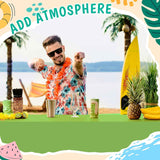 12 Pcs Hawaiian Plastic Tablecloths 54 x 108 Inch Disposable Rectangle Waterproof Table Cover for Birthday Wedding Anniversary Fine Dining Luau Summer Party Decoration Supplies Hawaii
