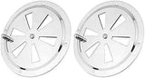 2 Pack of 4 inch Cabin Ventilation Plate Vent Round Butterfly Air Gill with Side Knob 304 Stainless Steel for Marine Boats Accessories