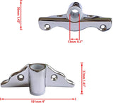 2PCS 316 Stainless Steel Row Lock Oarlock Socket Support Bracket for 1/2" Shank