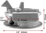 Boat Latches Stainless Steel 2", Latch Hatch Round Pull Marine Flush Locking Lift Handle Deck -