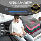 Petluno Inflatable Donut Cushion for Tailbone Pain Relief - Orthopedic Hemorrhoid & Sciatica Seat Cushion - Coccyx Cushion for Postpartum, Pregnancy, Office Chair, Car, Wheelchair & Post-Surgical Recovery (Grey)