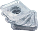 Gas Burner Liners (50 Pack) 8.5" Disposable Aluminium Foil Square Stove Covers - Range Protector to Catch Oil, Grease and Food Spills