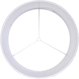 Set of 2 Pure White Linen Drum Lamp Shade 13" Top x Bottom 10" High (Spider) Contemporary Shades for Table Lamps & Bedside Replacement Lampshade - Petluno Assembly is Required White-Texture 13*13*10