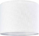 Set of 2 Pure White Linen Drum Lamp Shade 13" Top x Bottom 10" High (Spider) Contemporary Shades for Table Lamps & Bedside Replacement Lampshade - Petluno Assembly is Required White-Texture 13*13*10