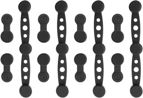 Magnetic Silicone Straps for Air Fryers, 12 Pieces Baking Paper Fastening Straps, Magnetic Silicone Straps for Cooking and Baking in the Air Fryer Black Round
