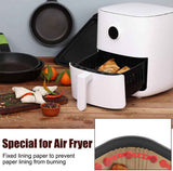 Magnetic Silicone Straps for Air Fryers, 12 Pieces Baking Paper Fastening Straps, Magnetic Silicone Straps for Cooking and Baking in the Air Fryer Black Round