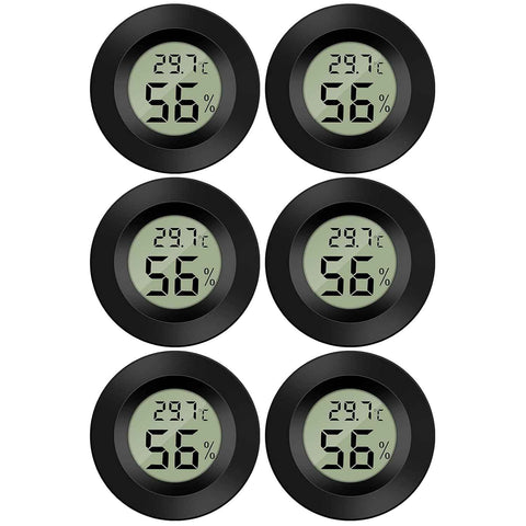 Mini Digital Hygrometer Thermometer Temperature Humidity Meter for Indoor Greenhouse Living Room 6 Pieces