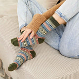 5 Pairs Women's Thermal Wool Socks Warm Knit Ladies for Winter, One Size, A6