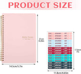 To Do List Notebook, A5 Weekly Planner Undated, Planning Pad Checklist Productivity Organizer 52 Pages for Students, Work, Fitness (Pink) Pink
