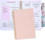 To Do List Notebook, A5 Weekly Planner Undated, Planning Pad Checklist Productivity Organizer 52 Pages for Students, Work, Fitness (Pink) Pink