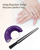 Petluno Ring Sizer Australia, A-Z Measurement Tool Australian Sizes, Finger Size Measure, with Clear Scale, Easy to Use, Gauge for Women, Men (Plastic Set) Plastic Set