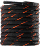 Round Work Boot Laces - Heavy Duty, Thick Replacement for Men, Women, Adults Walking, Hiking, Steel Toe, Safety, Hunting Boots Black/Brown 29" ( 75 cm )
