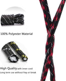 Round Work Boot Laces - Heavy Duty, Thick Replacement for Men, Women, Adults Walking, Hiking, Steel Toe, Safety, Hunting Boots Black/Brown 29" ( 75 cm )