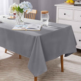 Petluno Oxford Decorative Table Cloth Rectangle Water Resistant Tablecloth for Home 137x200cm(54x79in) Grey 79 x 54 inch (Rectangular)