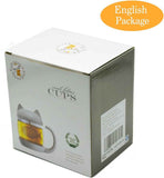 Petluno Glass Cat Teacup, Fish Infuser Water Bottle, 250ML Bulk Strainer White
