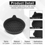 Petluno Car Cup Holder Coaster, Silicone Insert, Universal Non-Slip Holders, Interior Accessories for Women and Men, 4 Pack Black