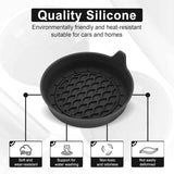 Petluno Car Cup Holder Coaster, Silicone Insert, Universal Non-Slip Holders, Interior Accessories for Women and Men, 4 Pack Black