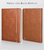 Lined Journal Notebook for Women and Men, 256 Pages A5 Hardcover Leather Journal for Writing, Travel, Business, Work & School, College Ruled Notebook for Note Taking, Diary Notepad 5.7"×8.3" (Brown) Brown A5-sized