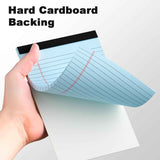 5pcs Small Note Pads 5x8 Notebook College Ruled Legal Color Notepads 5 Pack Study Back Writing x 8 Perforated Narrow of Paper for School & Office Supplies 30 Sheets/Pack Multicolor