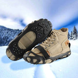 Climbing Spikes Shoes - Anti Slip Ice Claws | 30 Teeth Outdoor Cleats Crampons Multipurpose Portable Snow Grippers Walking Traction Large