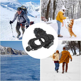 Climbing Spikes Shoes - Anti Slip Ice Claws | 30 Teeth Outdoor Cleats Crampons Multipurpose Portable Snow Grippers Walking Traction Large
