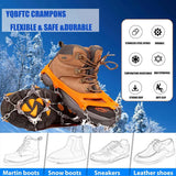 Grödel Stijgijzers for hiking boots with 10 teeth, crampons, shoe spikes, winter, anti-slip shoe spikes for men, women, adults, suitable for walking, trail running,