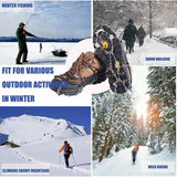 Grödel Stijgijzers for hiking boots with 10 teeth, crampons, shoe spikes, winter, anti-slip shoe spikes for men, women, adults, suitable for walking, trail running,