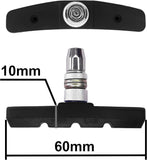 4 x bike brake blocks, 2 pairs, 60 mm, symmetric, V-brake, compatible with Shimano Tektro Avid Sram rims Cycle MTB City
