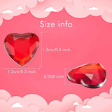 Petluno 200 red acrylic hearts for Valentine's Day, wedding, table, scattering, decoration, heart vase filler, 1.5 cm (200 pieces, red, pink)