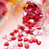 Petluno 200 red acrylic hearts for Valentine's Day, wedding, table, scattering, decoration, heart vase filler, 1.5 cm (200 pieces, red, pink)