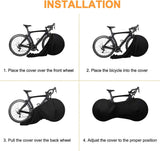 Bike Wheel Cover Indoor Dust-Proof and High Elasticity Bicycle Bag Black Large