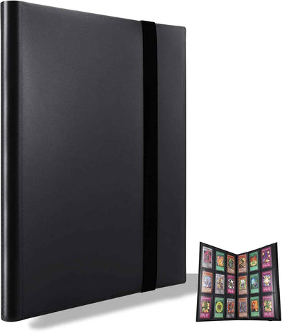 Trading Card Binder, Storage Case for 360 Cards, Compatible with Pokémon (Black) Black
