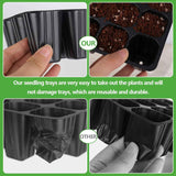 120 cell seedling starter tablets reusable, mini propagator, greenhouse growing kit, plant growing trays for indoor greenhouse plastic germination trays nurseries, growing